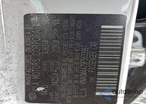 2015 Kia Optima Lx z USA, uszkodzony, nr VIN KNAGM4A79F5633997